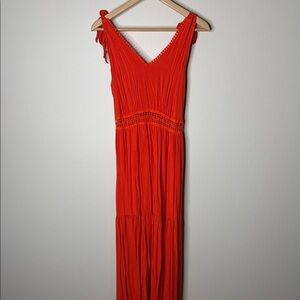 Elegant Orange Maxi Dress